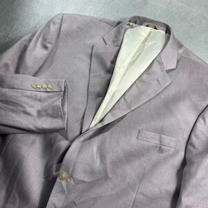 Oak Hill Mens 3XL 54/56R Purple Textured Two Button Blazer Jacket